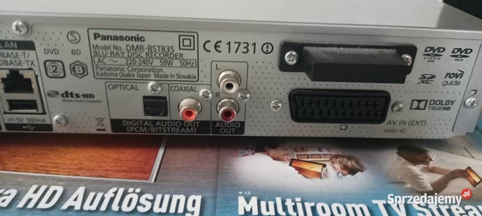 Nagrywarka Panasonic Dmr BST 835 EG Sędziszów
