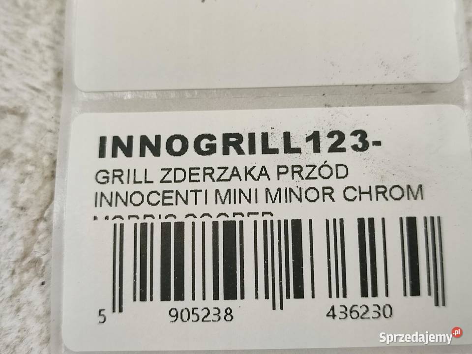 GRILL ZDERZAKA PRZÓD CHROM INNOCENTI MINI MINOR lubelskie sprzedam