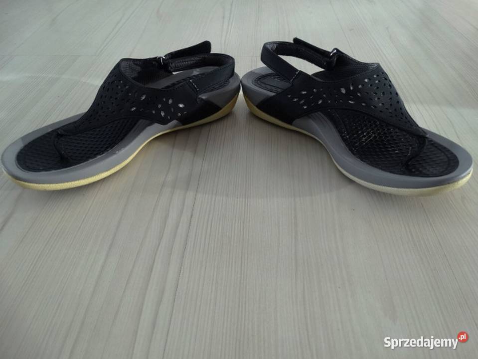 Buty Sandały Sportowe Japonki Czarne Ekoskóra Łomża