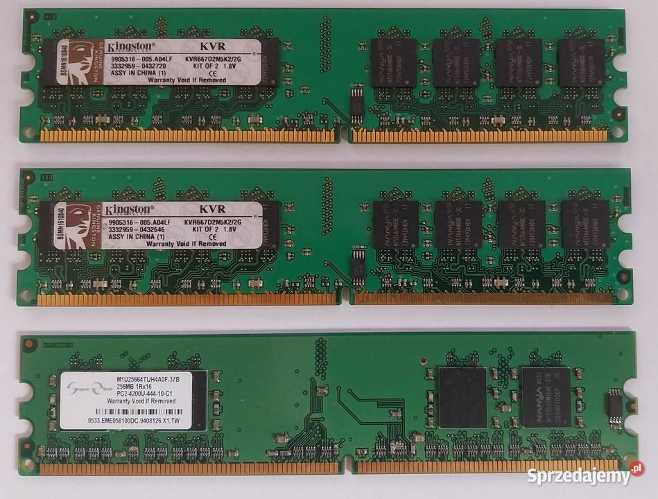 Pamięci RAM DDR DDR2 DDR3 SDRAM Stanica sprzedam
