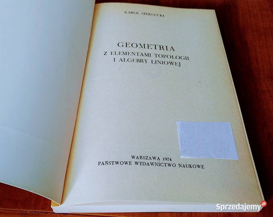 Geometria z elementami topologii i algebry Książki naukowe i popularnonaukowe sprzedam