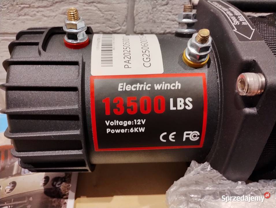 Wyciągarka 13500 LBS 12 V 65 Lina syntetyczna Brzesko