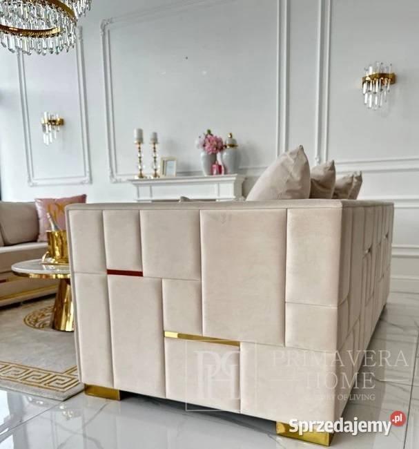 Designerska sofa glamour rozkładana nowoczesna mazowieckie Warszawa