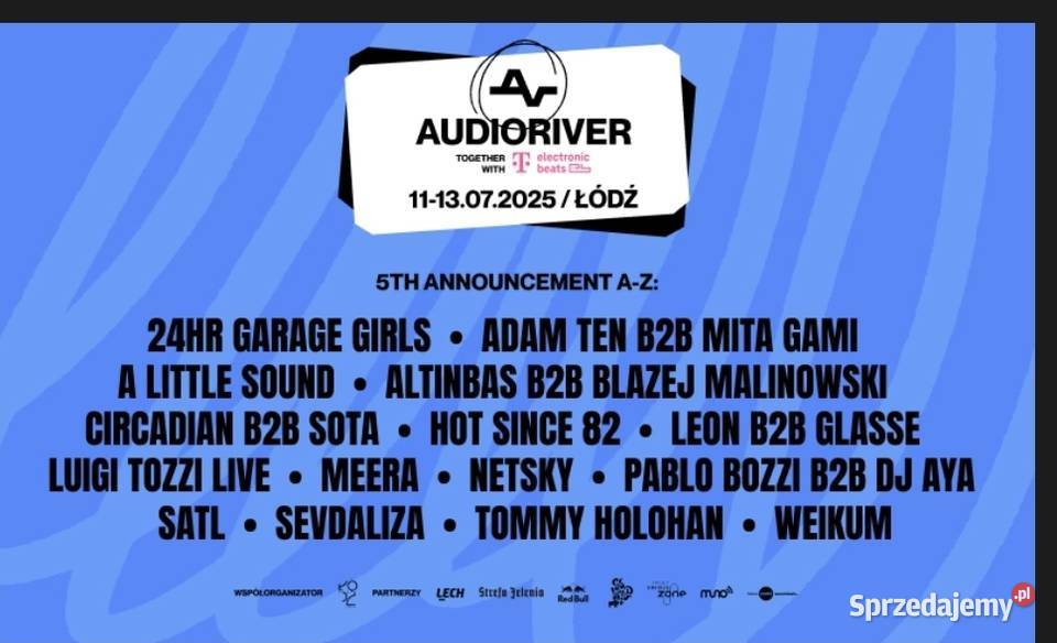 Audioriver 2 Bilety Karnet 2 dniowy 1112 Lipiec Łódź