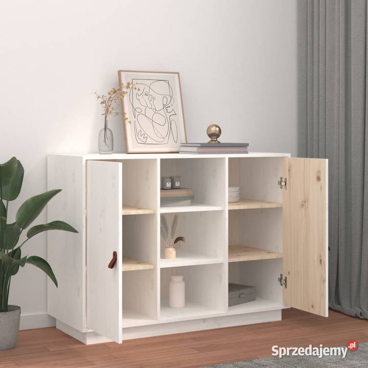 Komoda biała 100x40x75 lite drewno sosnowe Komody Warszawa