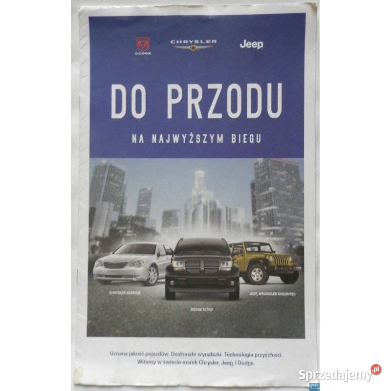 Dodge Chrysler Jeep Do przodu na najwyższym Pozostałe