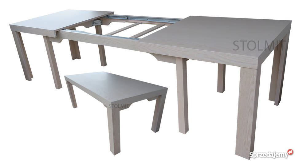 Dębowy stół rozkładany 8 nóg 8 krzeseł milano Dom i Ogród