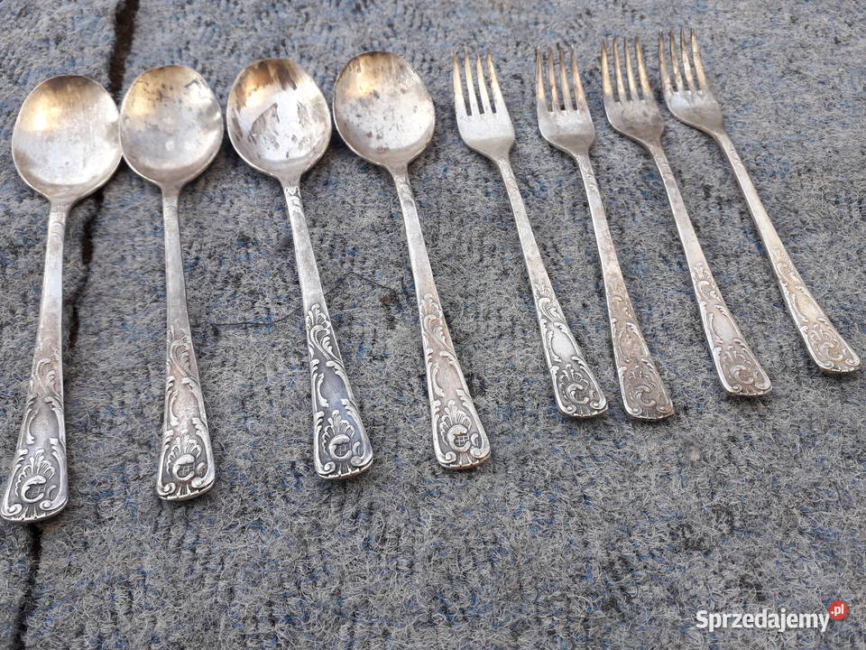 Sztućce Meh Rosja posrebrzane śląskie