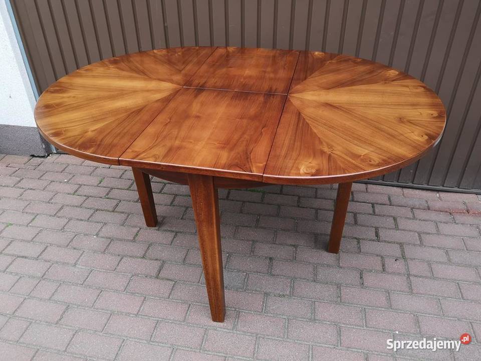 Stół ArtDeco Okrągły Orzech 109 Zgrabny Antyk