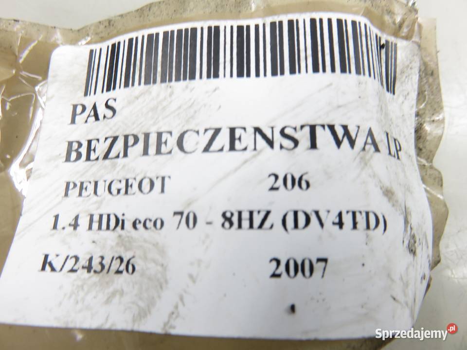PAS LEWY PRZEDNI PEUGEOT 206 5507747