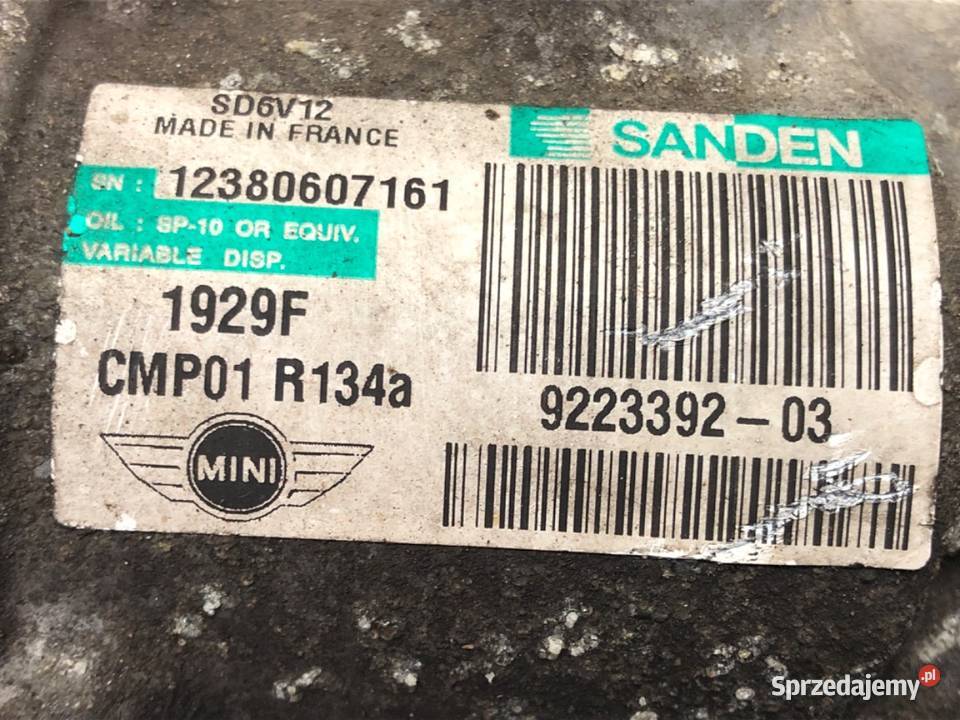 SPRĘŻARKA KLIMATYZACJI MINI R56 9223392 16 98