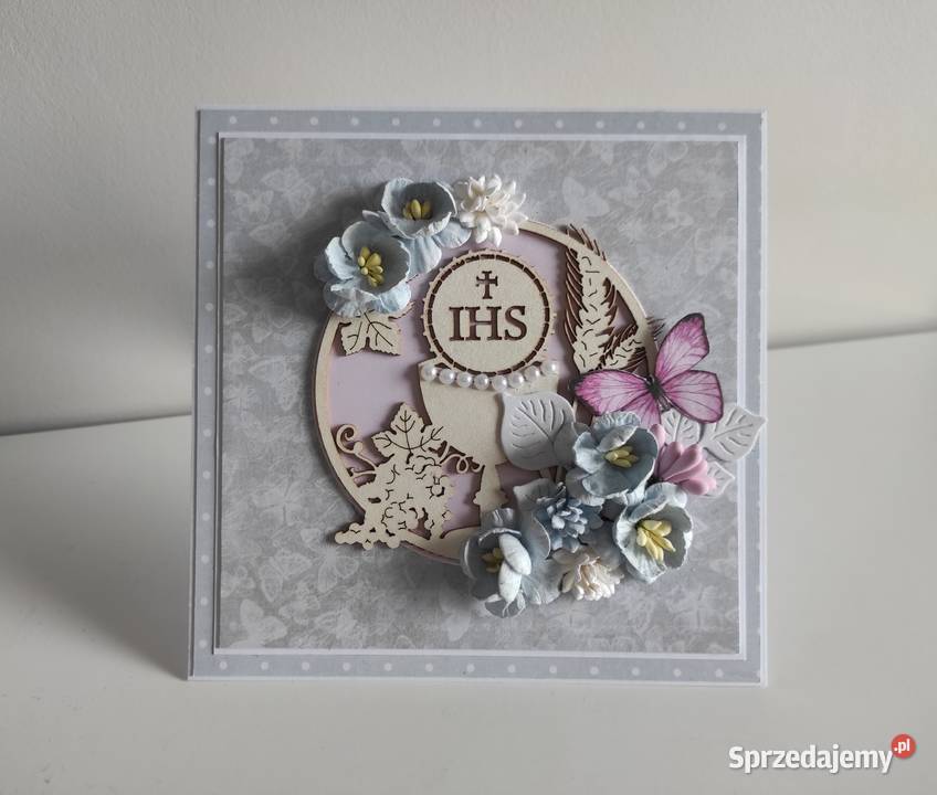 Kartka w pudełku ręcznie robiona na Pamiątkę Rękodzieło Łódź