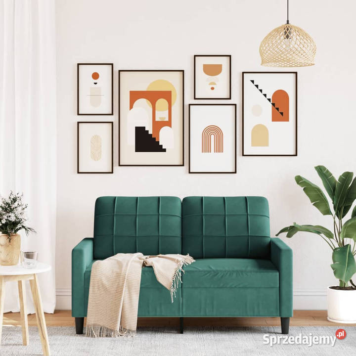 Sofa 2osobowa ciemnozielona 120 tapicerowana Sofy i kanapy mazowieckie Warszawa