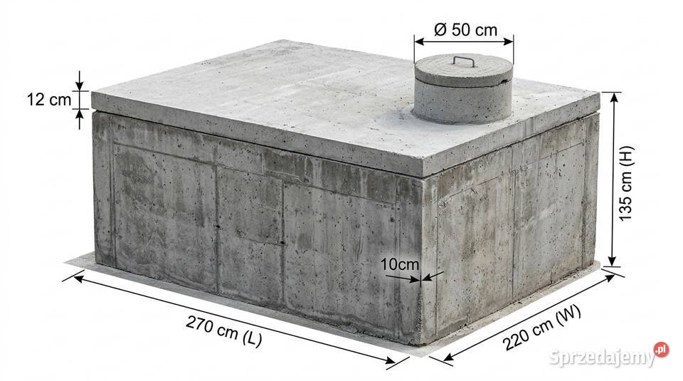 Zbiornik betonowy na deszczówkę 7m3 10000l Tarnów sprzedam