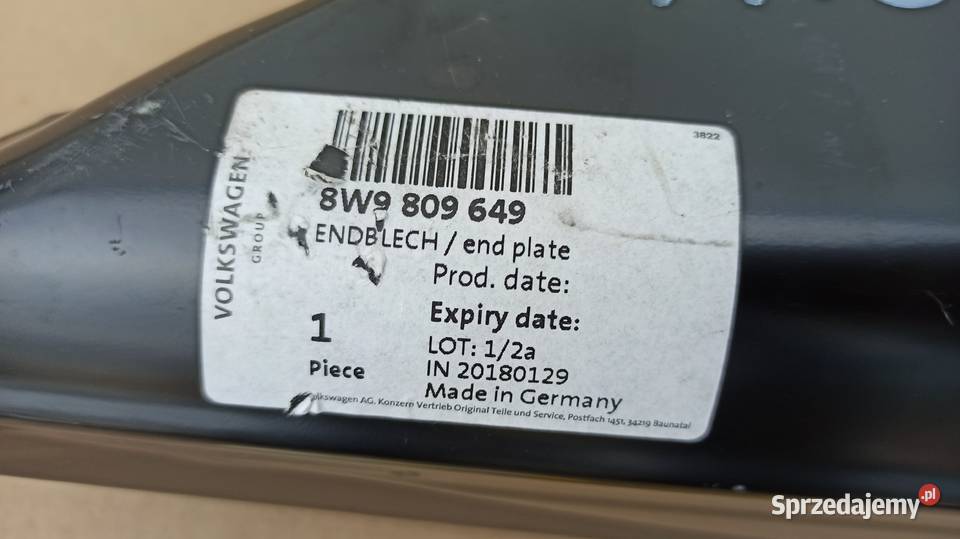 AUDI A4 B9 ELEMENT KAROSERII POSYCIE WYCINKA osobowe Trzciel