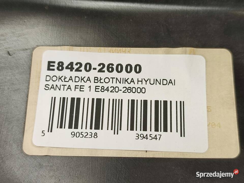 LISTWA BŁOTNIKA PRAWY PRZÓD HYUNDAI SANTA FE I lubelskie