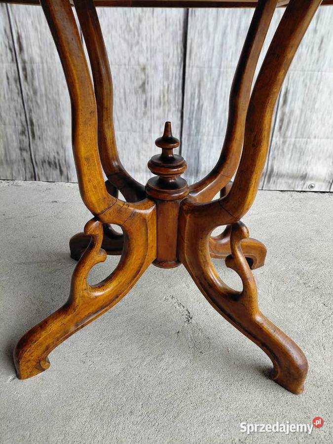 Stolik w typie Ludwika Filipa blat owalny ANTYK