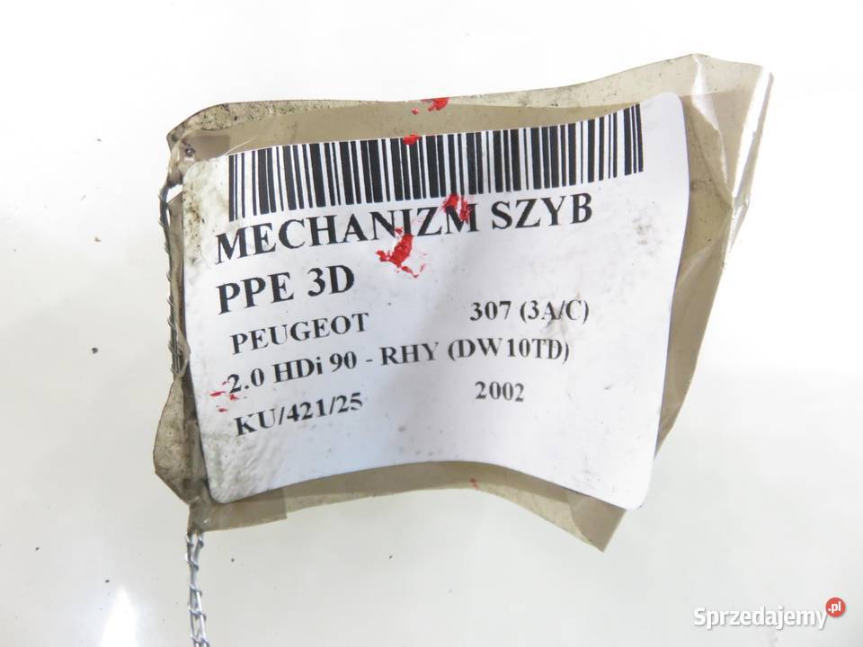 PODNOŚNIK SZYBY PRAWY 3D PEUGEOT 307 3AC małopolskie sprzedam