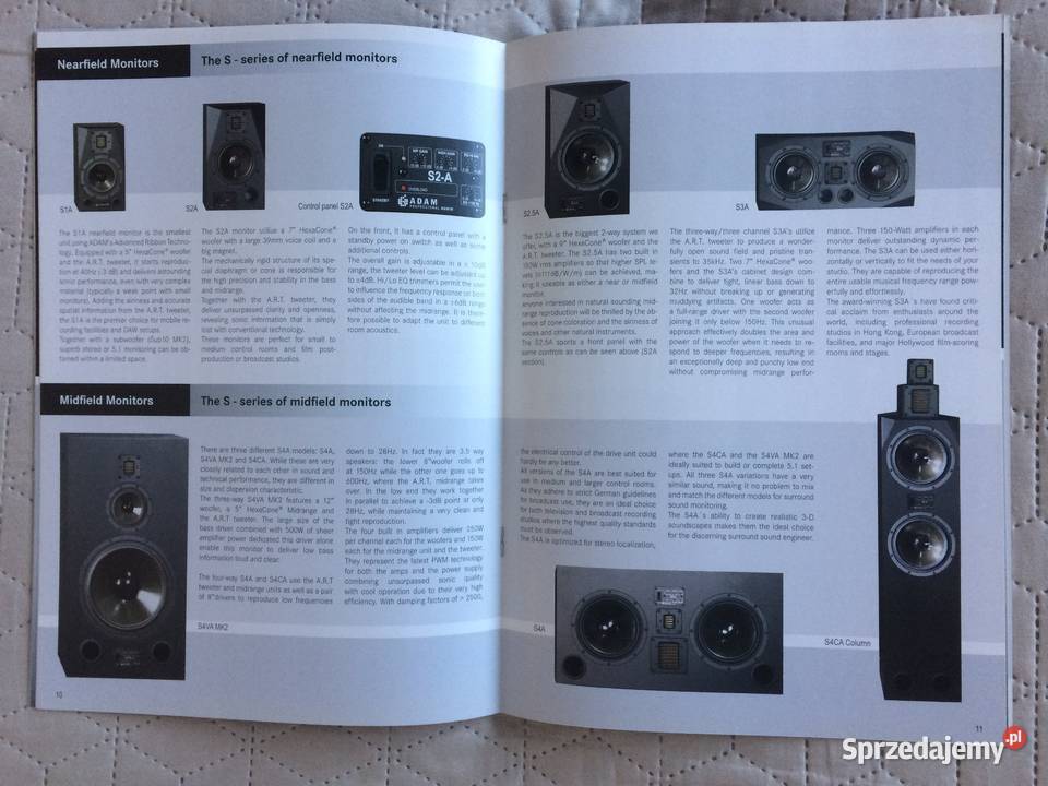 ADAM Studio Monitors pro audio catalogue 042006 Kępice sprzedam