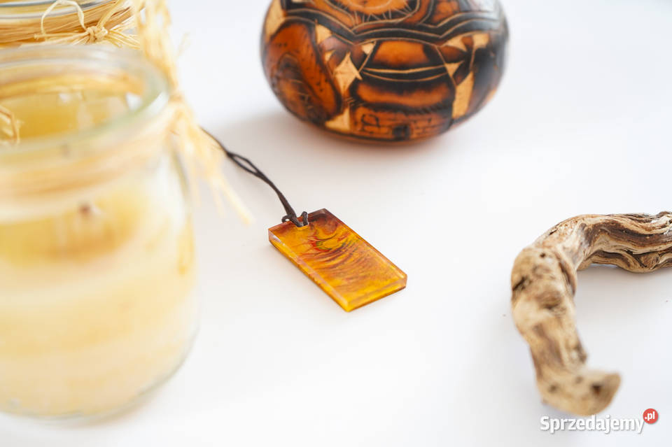 Prostokątny wisiorek 39 artystyczny abstrakcyjny