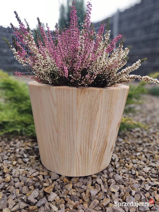 Donica drewniana sosnowa MAŁA donica ogrodowa