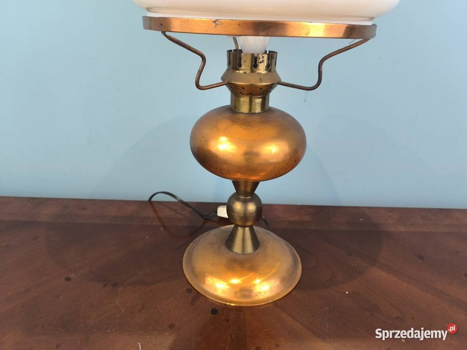 Piękna stara oryginalna lampa mosiężna Łódź