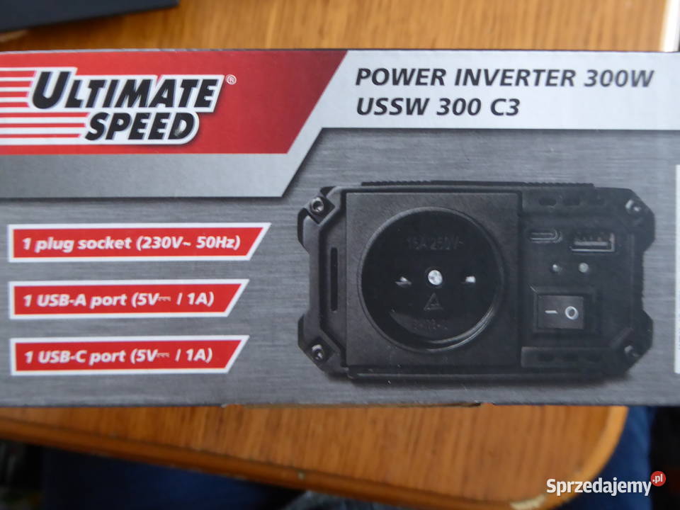 Konwerter samochodowy 12V230V300W ULTIMATE SPEED Olsztyn