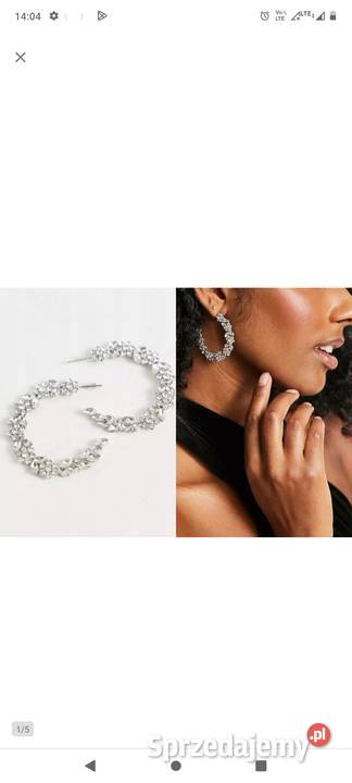 Wytworne bogato zdobione kolczyki ślubne z Kraków