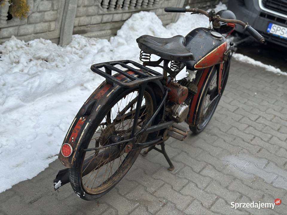 Zabytkowy motocykl Phanomen 98 Sachs 1939 dwusuwowy śląskie Wisła Mała sprzedam