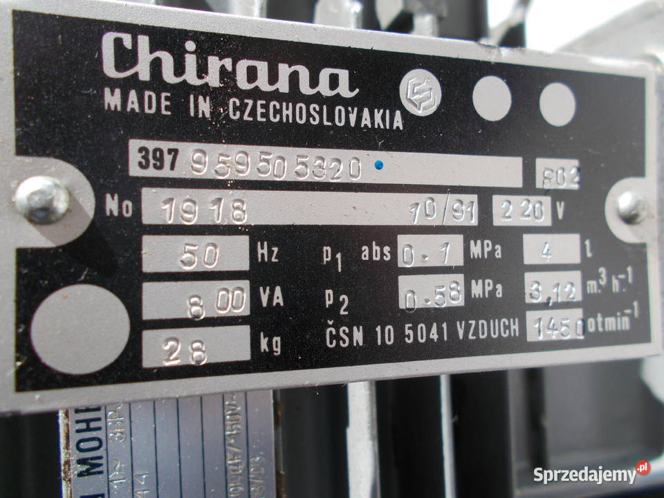elektryczna sprężarka powietra kompresor Chirana
