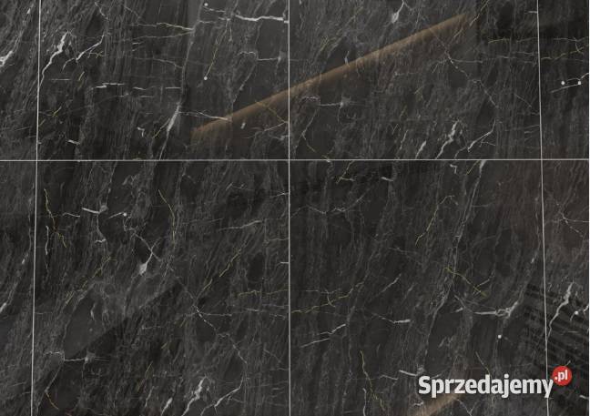 CZARNY gres marmuropodobny 80x80 WYSOKI POŁYSK Łask