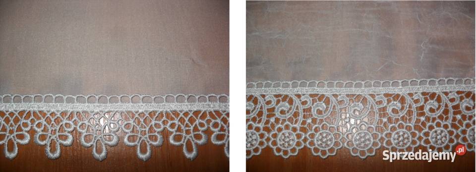 firana kremowa z gipiurą krótka gotowa Wrocław