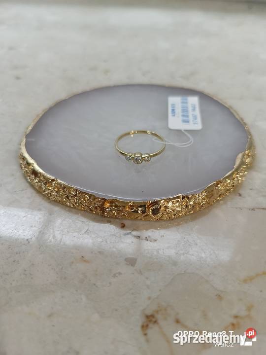 Złoty Nowy pierścionek z cyrkoniami 18pr333 Wałcz