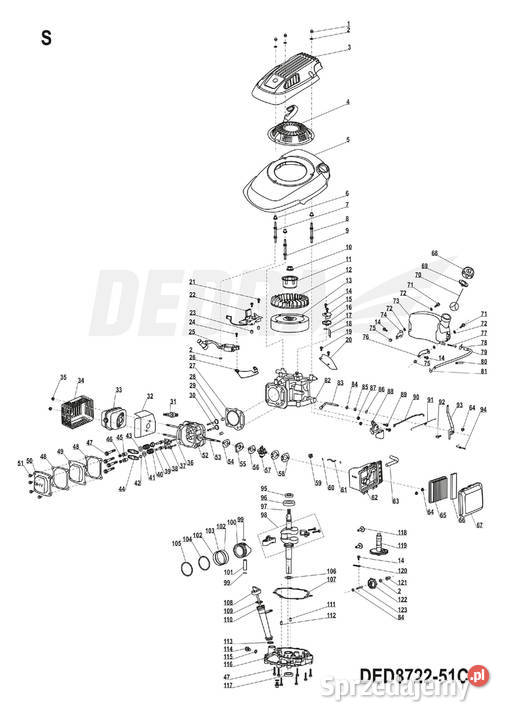 SILNIK SPALINOWY KPL DEDRA Części i akcesoria Opalenica