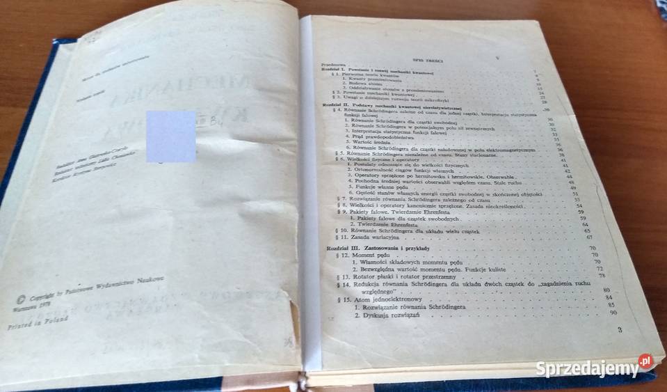 Mechanika kwantowa Bronisław Średniawa wyd 3 pomorskie Gdańsk sprzedam
