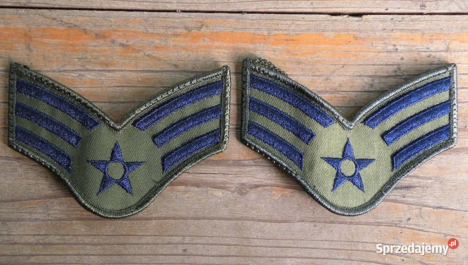 Naszywki USAF komplet 2 Senior Airman Militaria Militaria Wrocław