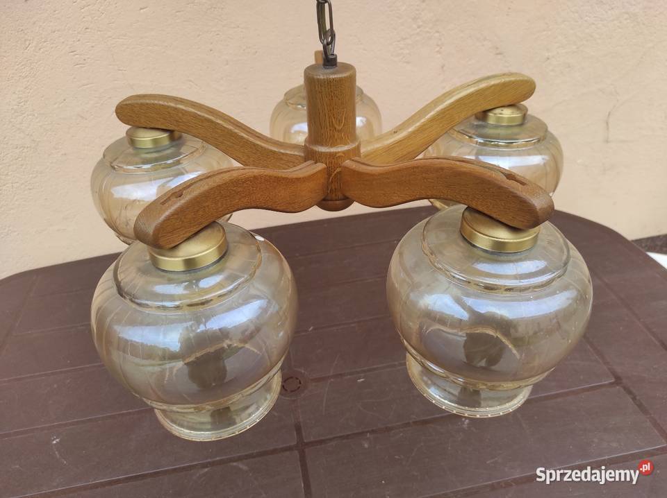 Lampa żyrandol stara prl Lampy wiszące Schodnia