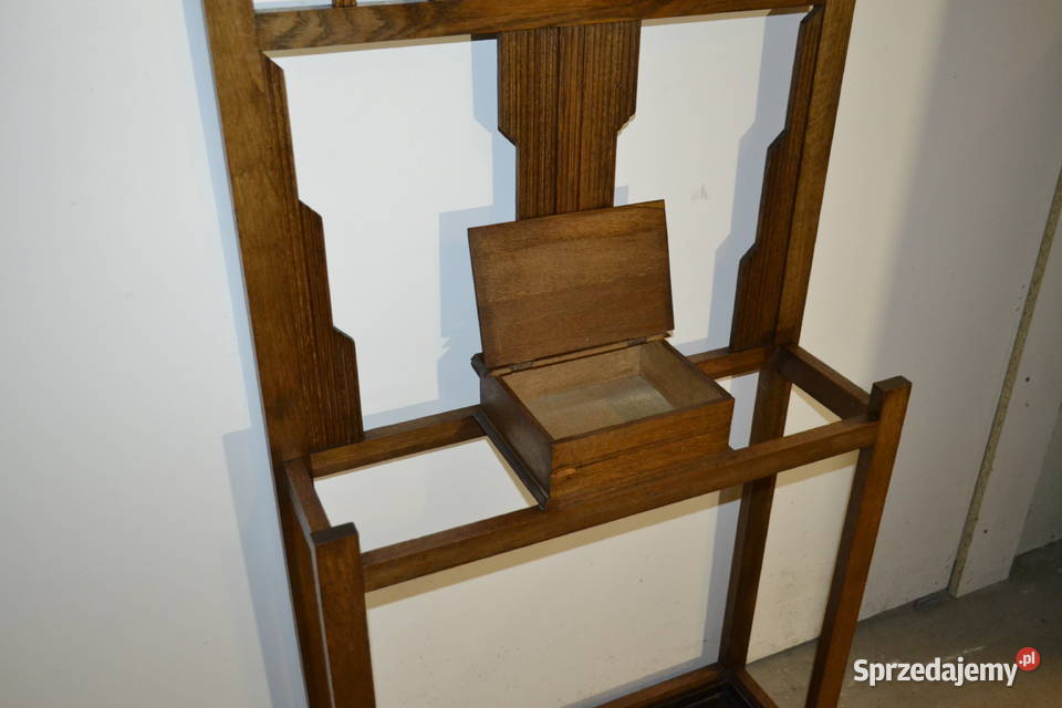 wieszak garderoba artdeco 1920 dąb2 Antyki Będzin