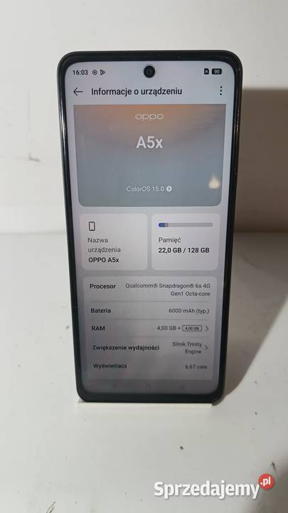 Smartfon OPPO A5X 4128GB Katowice