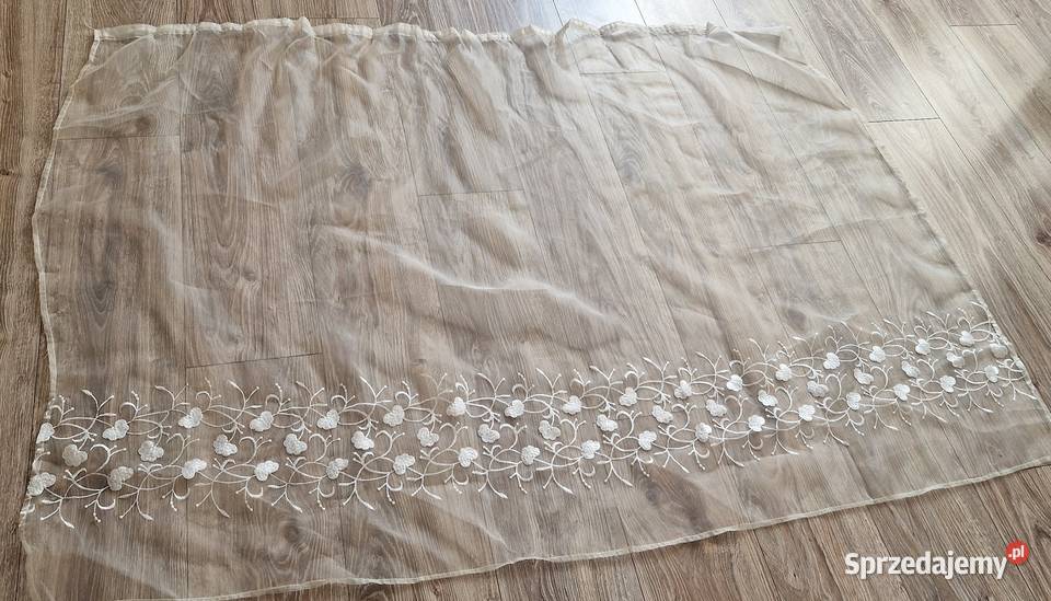 firanka tiul do kuchni pokoju 114 x 158 kremowa woal małopolskie Kraków