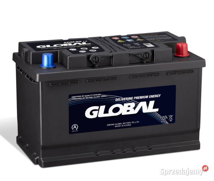 Akumulator 80Ah 800A Global AGM STARTSTOP Akumulatory Kościerzyna