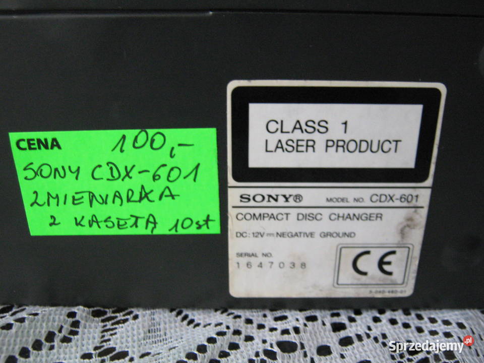 SONY CDX601 ZMIENIARKA Z KASETĄ 10 PŁYT Nowy Sącz