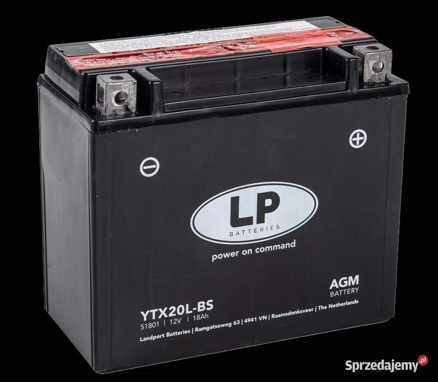 Akumulator motocyklowy Landport YTX20LBS 12V dolnośląskie Wałbrzych