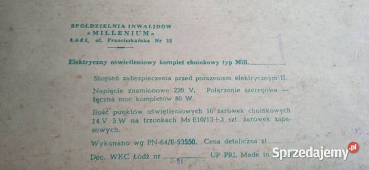 żarówkowe lampki choinkowe elektryczne stare kujawsko-pomorskie Bydgoszcz