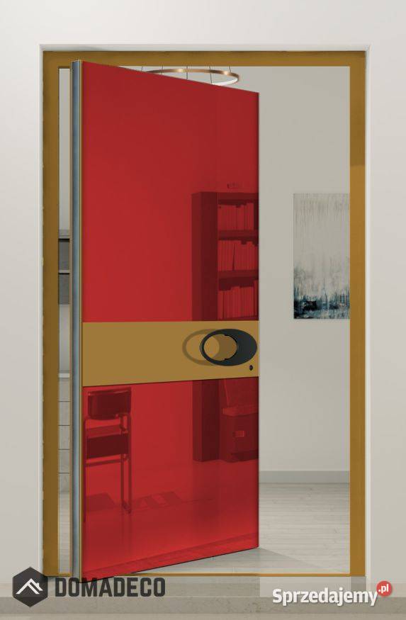 PIVOT VL20 czerwone szklane aluminiowe drzwi mazowieckie