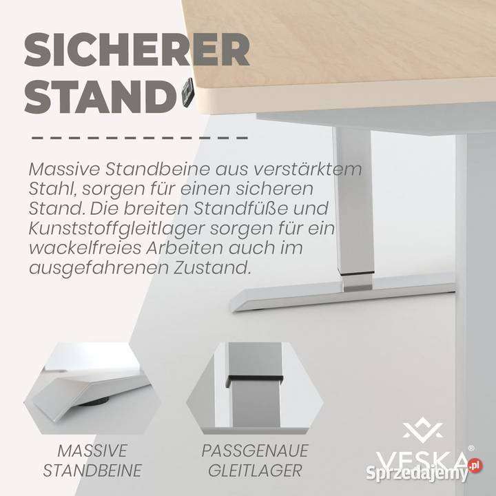 BIURKO Z REGULACJĄ WYSOKOŚCI PDOTYKOWYM VESKA DE śląskie Kalety