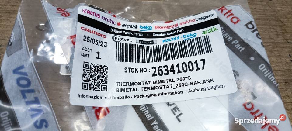 Termostat stały bimetaliczny piekarnka Beko mazowieckie Bale