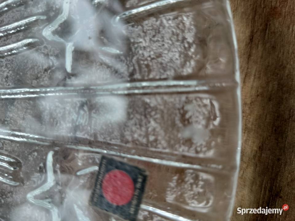 Duży talerz ciężka patera szklana z aniołem zachodniopomorskie Choszczno