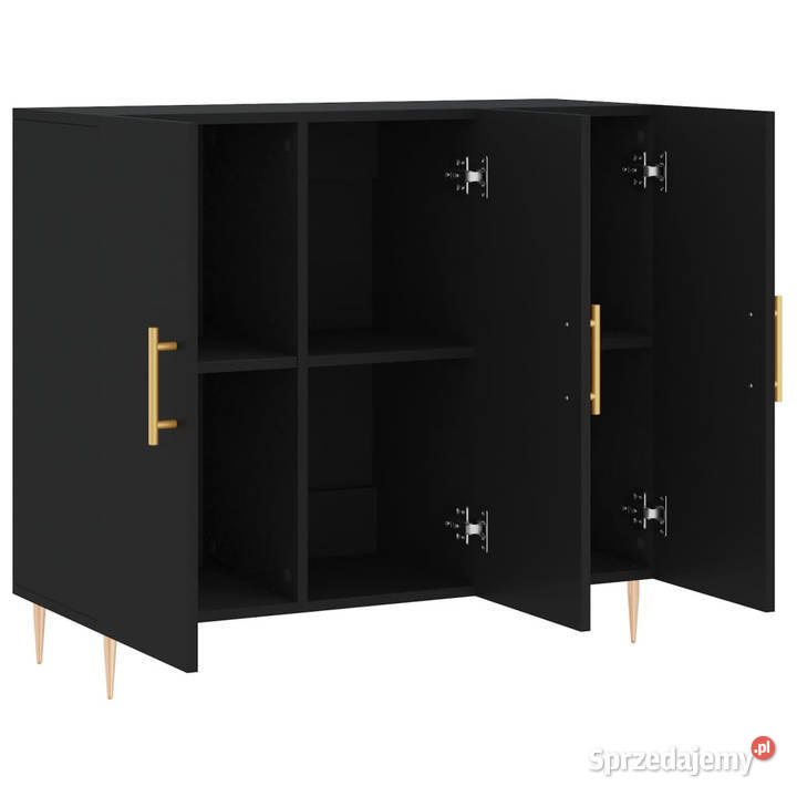 Szafka czarna 90x34x80 materiał drewnopochodny
