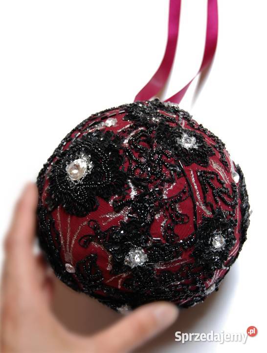 Zawieszka świąteczna bombka kula bordo burgund Lublin